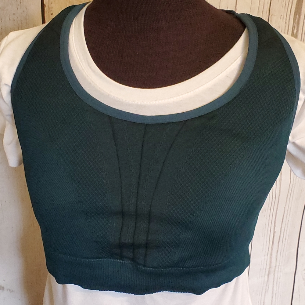 Avia sports bra lace racer back, lined cups teal size XXL (20)